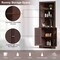 Free Standing Tall Bathroom Corner Storage Cabinet with 3 Shelves